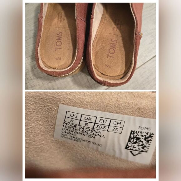 Toms Leila Mule Booties 8 Muscat Burgundy Suede - Picture 6 of 9